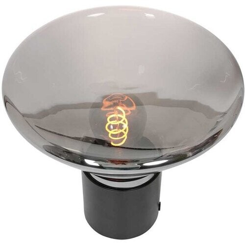 Tweedekans Tafellamp Ambiance 3401ZW Zwart, 25 cm hoog, 26 cm diameter, van elektronica, glas en metaal, Steinhauer, Eigentijds design voor binnengebruik Tweedehands