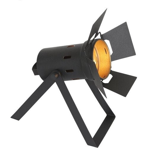 Tweedekans Tafellamp Carré 3380ZW - zwarte industriële lamp van metaal en kunststof, kantelbaar, E27 fitting, Mexlite Tweedehands