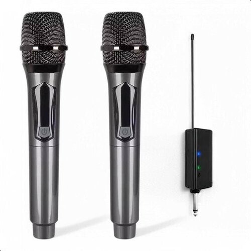 Tweedekans Tech Essentials® 2 Stuks - Draadloze Microfoonset - VHF - USB-C Oplaadbaar - Plug & Play - Karaoke - Studio - 3.5-6.3mm Jack - ASMR - Geschikt Voor Partybox Tweedehands
