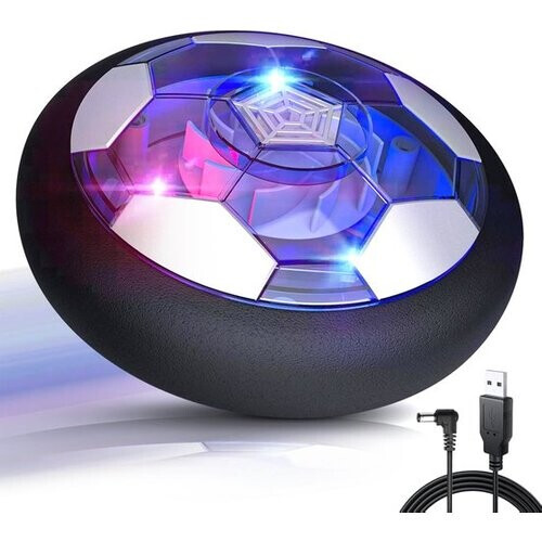 Tweedekans Tech Essentials Hover Bal - 18cm - Led Verlichting - Oplaadbaar - Zwevende - Zachte Binnen Voetbal - Indoor Air Speelgoedbal - Kinderen Tweedehands