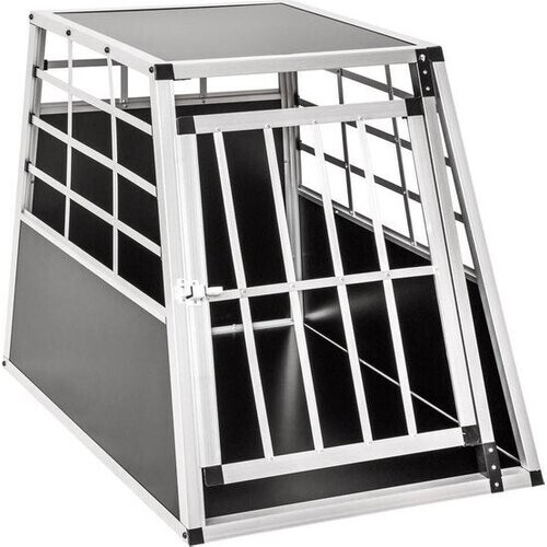 Tweedekans Tectake® - Autokennel - 65 x 90 x 69,5 cm - Schuine wand Tweedehands