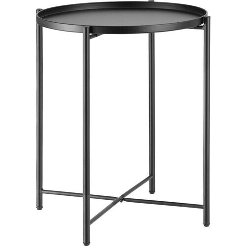 Tweedekans tectake - Bijzettafel Chester zwart - 45,5x45,5x53cm, maximale draagkracht 30kg - 404185 Tweedehands