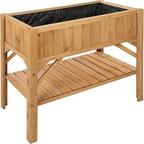 Tweedekans tectake® - Hoge plantenbak met legplank - Kweekbak - Stekjesbak - 119x53x90cm - 403232 Tweedehands