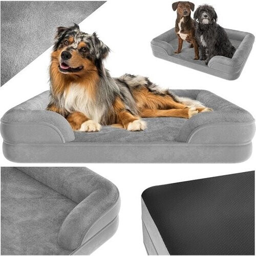 Tweedekans tectake® hondenbed - kussen voor grote en middelgrote honden - donzig en wasbaar - hondenmand met traagschuim - hondenbox - hondenligstoel - hondenmand - hondenkussen - XL (112x 81x 18cm) Tweedehands