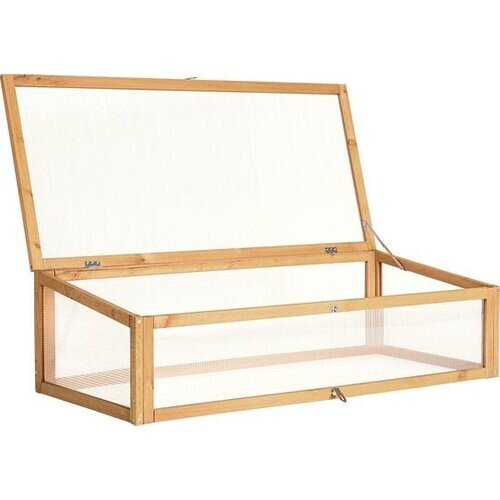 Tweedekans tectake - Houten kweekbak voor hoge plantenbak - mini-broeikas - 403231 Tweedehands