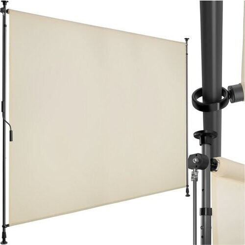 Tweedekans tectake® Klemluifel Taija - Zonwering - Verstelbaar - Beige Tweedehands