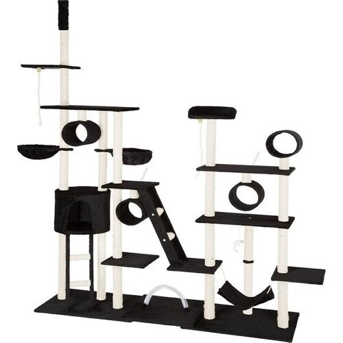 Tweedekans tectake® - Krabpaal Snooky 261cm zwart - 403918 - kattenkrabpaal - kattenpaal Tweedehands