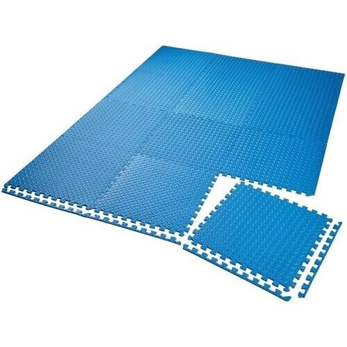 Tweedekans tectake - Set van 12 beschermingsmatten fitnessmatten vloerbeschermingsmat - blauw - 3,8 m2 - 402654 Tweedehands