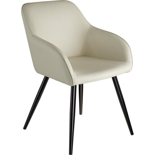 Tweedekans tectake® - Stoel Marilyn stof creme /zwart Tweedehands