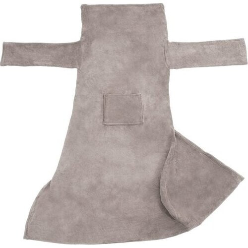 Tweedekans TecTake - Tv-deken met mouwen 150 x 160 cm grijs - 402425 Tweedehands