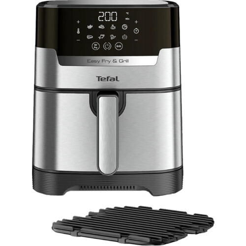 Tweedekans Tefal Easy Fry & Grill XL Precision EY505D Rvs Tweedehands