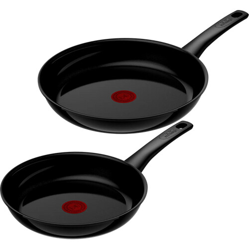 Tweedekans Tefal Renew On Keramische koekenpannenset 24 + 28 cm Zwart Tweedehands