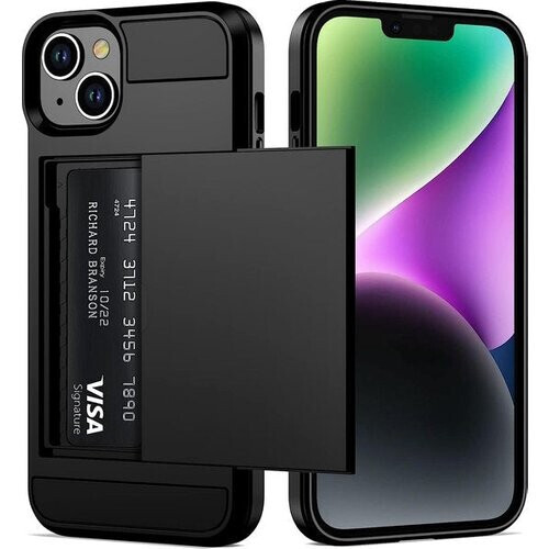 Tweedekans Telefoonhoesje Geschikt voor Iphone 14 Hoesje Met Pasjeshouder En Screenprotector Beschermglas Tweedehands