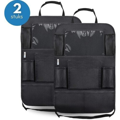 Tweedekans Tenify Premium Luxe & Stevige Auto Organizer met Tablet Houder - Set van 2 - Extra Opbergruimte - Beschermer - Autostoel - Accessories Tweedehands