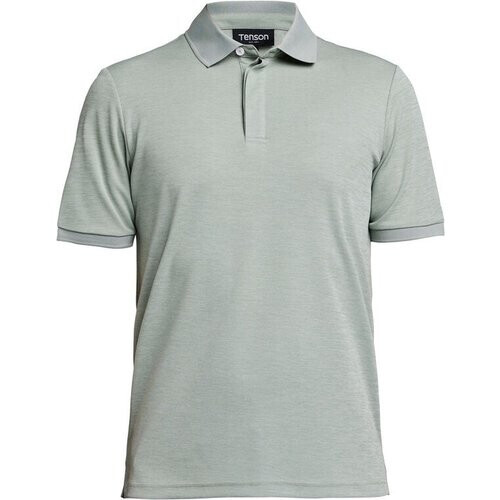Tweedekans Tenson TXlite Melange Polo 465018060 - Grijsgroen - 4XL Tweedehands