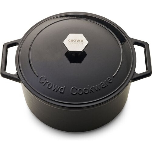 Tweedekans The Tasman Dutch Oven en Grill – Gietijzeren Kookpot Ø29 cm – Gerecycled Gietijzer – Traditioneel en Grill Deksel – 6,6L – Zwart Tweedehands