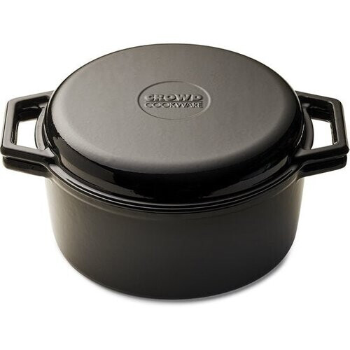 Tweedekans The Tasman Dutch Oven en Grill - Kookpot - Gerecycled Gietijzer - met Grill deksel - Ø29 cm – Zwart Tweedehands