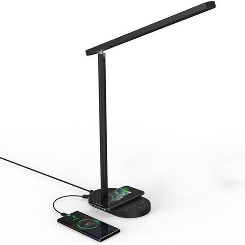 Tweedekans TIKKENS Bureaulamp led Dimbaar - Draadloze Oplader & USB Opladen - Wireless Charger - Zwart Tweedehands