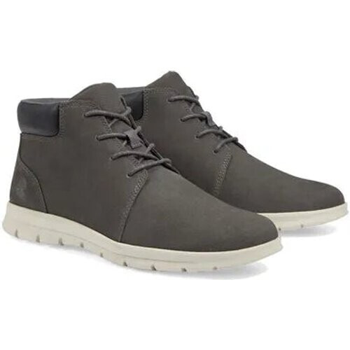 Tweedekans Timberland – Halfhoge Veterboots Met Lichtgewicht Zool – Maat 45.5 & Met Gewatteerde Enkelkraag – Schokabsorberend Voetbed & Casual Design – Voor Heren – Kasteelrots Leer Tweedehands