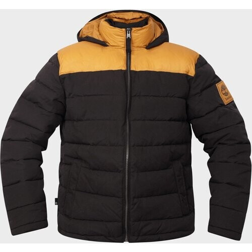 Tweedekans Timberland South Twin Puffer Jas Heren – Zwart/Geel – Maat 3XL Tweedehands