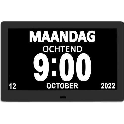 Tweedekans Toivo Dementieklok - 7 Inch Display - Met Afstandsbediening - Digitaal - Alzheimer - Kalenderklok - Klok Met Datum En Dag - Wandklokken Tweedehands