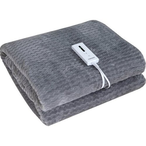 Tweedekans Tomado TEB1803G - Warmtedeken - Elektrische deken 1 persoons - Omslagdeken - Elektrische knuffeldeken - Superzachte fleece stof - 180 x 130 cm Tweedehands