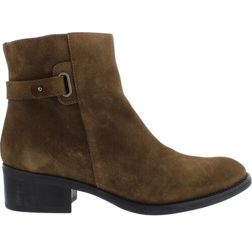 Tweedekans Toni Pons Terry-SY Enkellaarsjes Dames – Taupe – Suède Bovenwerk – Blokhak van 4 cm – Maat 36 Tweedehands