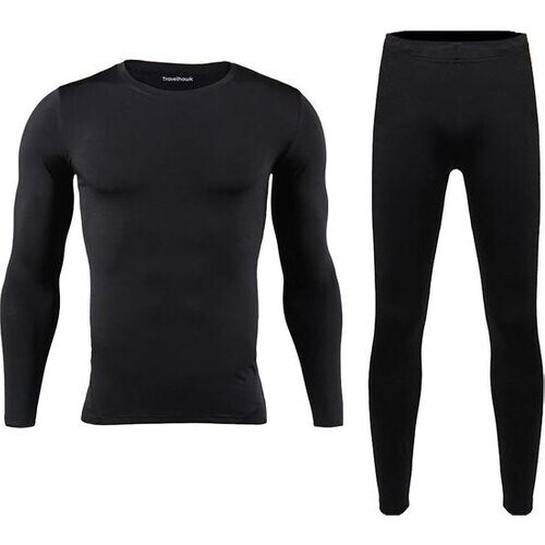 Tweedekans Travelhawk Thermokleding - Thermo Kleding Heren en Dames - Thermo Ondergoed Heren en Dames - Zwart - L Tweedehands