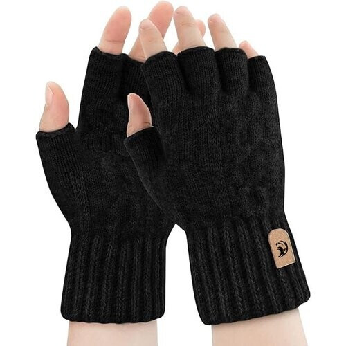 Tweedekans Travelhawk Vingerloze Handschoenen - Dames en Heren - Handschoenen zonder Vingertoppen - One Size Fits Most - Zwart Tweedehands