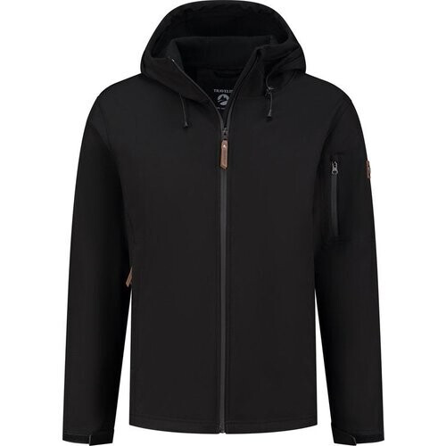 Tweedekans Travelin' Jack Sverre Men - Softshell Herenjas - Fleece voering - Maat L - Zwart Tweedehands