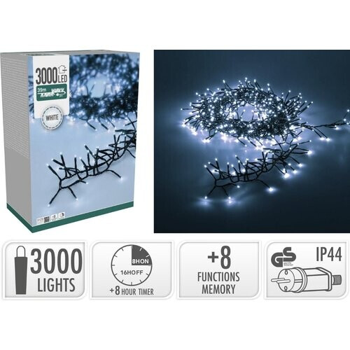 Tweedekans Treecluster – Kerstboomverlichting 3000 LED – Wit Tweedehands