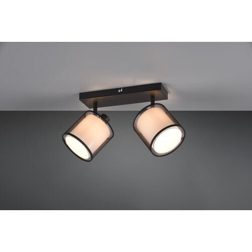 Tweedekans Trio leuchten - LED Plafondspot - Plafondverlichting - E14 Fitting - 2-lichts - Rechthoek - Zwart - Aluminium Tweedehands
