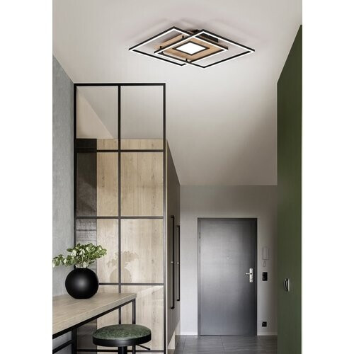 Tweedekans Trio Plafonniere Via – LED Plafondlamp – 36W – Messing – 50 x 50 x 6,5 cm Tweedehands