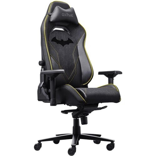 Tweedekans Trust GXT 721BM Ruya Pro Gamingstoel - Batman Edition - Ergonomisch Design - Zwart/Geel Tweedehands