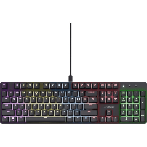 Tweedekans Trust GXT 871 Zora Mechanisch Gaming Toetsenbord Qwerty Tweedehands