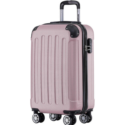 Tweedekans TRVLMORE Handbagage Koffer met Wielen - Cijferslot - 54x36x20cm - 38L - Roségoud Tweedehands