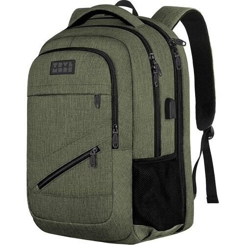 Tweedekans TRVLMORE Rugzak - 28L - 15,6 inch - Laptop Rugtas - Schooltas - Unisex - Spatwaterdicht Groen Tweedehands