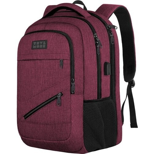 Tweedekans TRVLMORE Rugzak met Levenslange - Rugtas met 17 Inch Laptopvak - Schooltas - Spatwaterdicht - Heren en Dames - Jongens en Meisjes - 36L - Burgundy Tweedehands