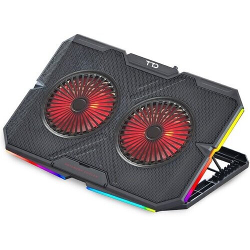 Tweedekans TTD® Laptop Cooler – Verstelbare Laptopstandaard – Gaming Cooling Pad tot 17” – Extra USB-poort – Zwart Tweedehands