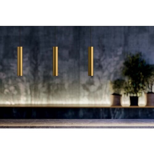 Tweedekans Tube pendant lamp iron 60x6x120 gold Tweedehands