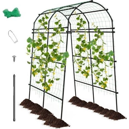 Tweedekans Tuinboog voor Klimplanten – Metalen Rankhulp met PE-Coating – 230 cm Hoog Tweedehands