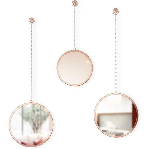 Tweedekans Umbra Dima Spiegel 24x24x8cm staal koper Tweedehands