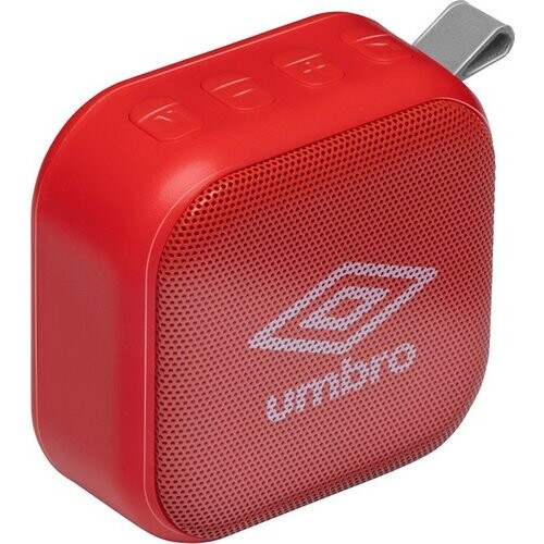 Tweedekans Umbro Mini Speaker - Draadloos - Met Lus - 400mAh - Zwart/ Rood Tweedehands
