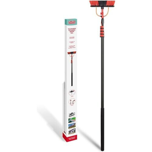 Tweedekans Umuzi Cleaning Telescopische Waterborstel - 7 m Uitschuifbare Schrobborstel voor Ramen, Gevel en Huis - Reiniger met 4 Uitschuifbare Delen - Zeepdispenser met Doseerknop Tweedehands