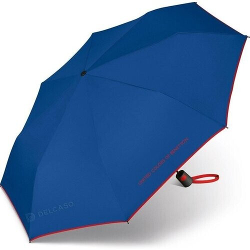 Tweedekans United Colors of Benetton Paraplu Mini AC - Opvouwbaar - Ø 95 cm - Blauw Tweedehands