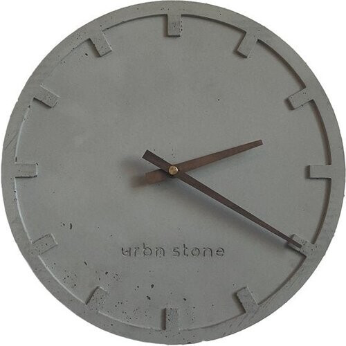 Tweedekans Urbn Stone beton klok - stille minimalistische klok Ø32 - handgemaakt met houten wijzers - stil uurwerk Tweedehands