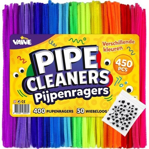 Tweedekans Vaive Pijpenragers & Wiebeloogjes 450-delig - Knutselset - Knutselen Meisjes & Jongens - Knutselkoffer - Knutselspullen Kinderen - Knutselpakketten Tweedehands