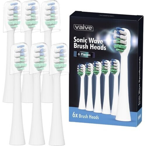 Tweedekans VAIVE Tandenborstel Opzetborstel Set - 6 Stuks - Sonic Wave Precision X8900 - Wit Tweedehands