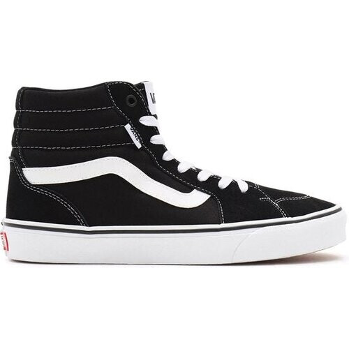 Tweedekans VANS MN Filmore Hi (SUEDE/CANVAS)ZWART/WIT -Maat 46 Tweedehands