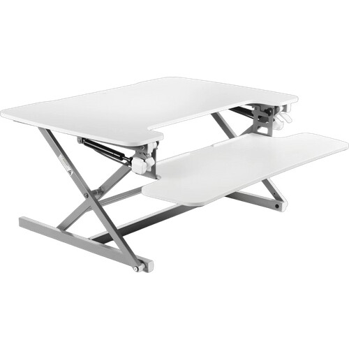 Tweedekans Vantage Flexdesk PC Werkplaats – Zit/Sta Bureau Converter – 89 x 59 cm – Verstelbaar 14–50 cm Tweedehands